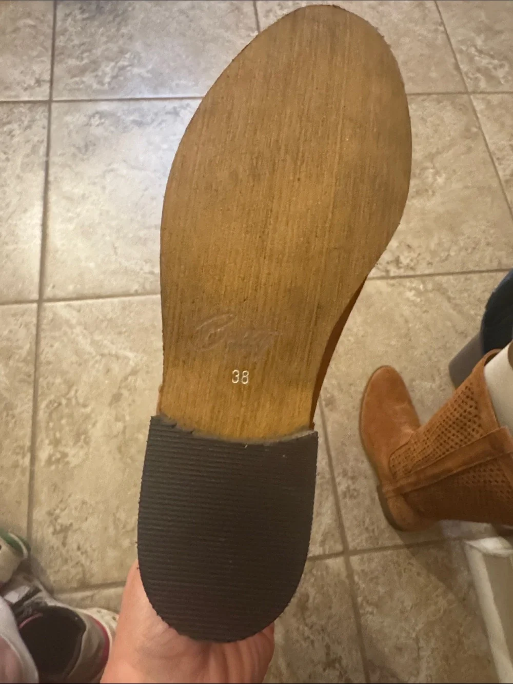 Betty London Cognac Perforated Suede Knee Boots (NWOT) ***